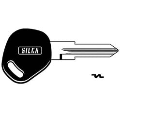 Chiavi giobert per auto fiat gt15rbp - GT15RBP - in acciaio nichelato, per fiat punto, testa in plastica nera