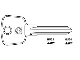 Chiavi huf per auto opel - HU34 - in acciao nichelato