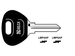 Chiavi lmp per auto peugeot renault - LMP5AP - in acciaio nichelato, testa in plastica nera