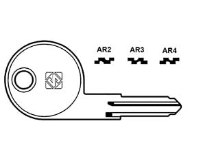 Chiavi safe per auto alfa romeo - AR2 - in acciaio nichelato