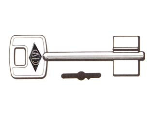 Chiavi doppia mappa 00100 - 00100001 DX (tipo silca CS) - in ottone nichelato a 6 leve