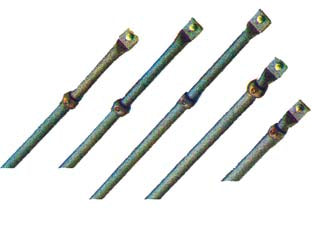 Aste catenaccio per serratura quintuplice 06426 - ø mm.18 (06426070) - in acciaio color bronzo, regolabile: 1 da cm.70/135, 1 da cm.70/150
