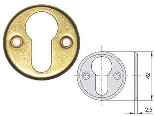 Bocchette in ottone sagomate 06010 00 - mm.42, spessore mm.2,5 (06010000) - per cilindri sagomati