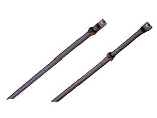 Aste 2 pezzi per serratura triplice 93140 - ø mm.18 (93140V000) - in acciaio verniciato, regolabile: 1 da cm.76/131, 1 da cm.76/139