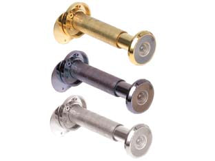 Spioncino diamante tondo Ø 16 con grandangolo 200° - lungh. mm.60/110, ottone lucido (016DXOL60XX) - spioncino in ottone ø mm.16 a 4 lenti- femmina, corpo interno in ABS, testa interna, coperchio e ghiera esterna in ABS tratta...