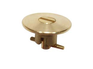 Tappo a scatto - in ottone e molla INOX, da inserire a serranda aperta, nell’asola del conobronzo per preservare l’interno dalla polvere