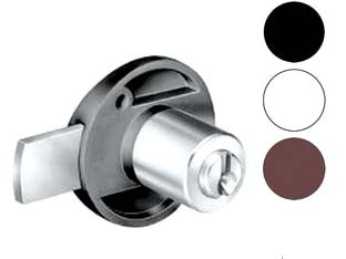 Serratura da applicare per antine 2131 - cartella nichelata, cilindro in ottone ø mm.17 lunghezza mm.20 catenaccio scorrevole in acciaio cromato una mandata, dotazion...