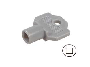 Chiavi per serrature con quadrello 21a misuara foro mm.7x7 - in plastica (per serrature ns. cod.12324)