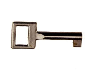 Chiavi per casellari in acciaio - n°4 - finitura zincotropicalizzata, innesto femmina, leva piccola (art.81)