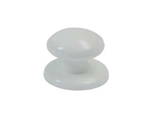 Pomoli per mobili con rosetta in nylon - ø mm.40 bianco - in nylon