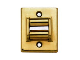 Guidacinghia rettangolare per avvolgibili - mm.60x45 - in ottone lucido
