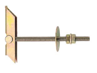 Ancora a soffitto in acciaio kd - KD6 vite ø mm. 6x100 portata Kg.350 - con vite doppia filettata passo MA con 2 dadi zincatura passivata gialla, idonea per fissaggi su pareti vuote e soffitti. for...