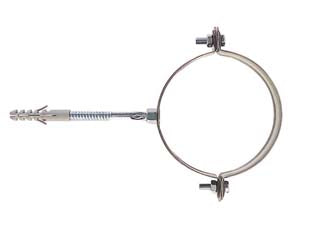 Collari per pluviali tondi scp - SCP-80 ø mm.80 tassello ø mm.10 - in acciaio zincato