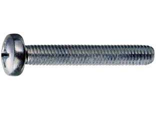 Viti per metallo 4.8 testa cilindrica interamente filettata - ø mm.5x10 - senza dado, interamente, filettatura MA metrica ISO passo grosso, in acciaio zincato classe 4.8 UNI 7687 DIN 7985