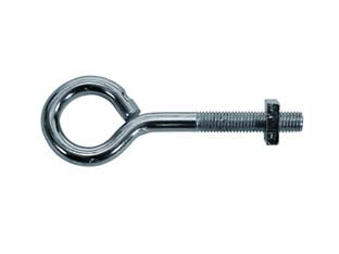 Occhiolo a vite con dado quadro - n°2 - ø mm.5x30 - in acciaio zincato, filettatura MA