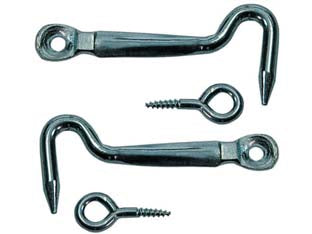 Ganci piatti con occhiolini - mm.40 SX 1'1/2 - acciaio zincato