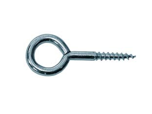 Occhiolo con vite per legno - mm.22x70 - ø mm.5x25 - in acciaio zincato