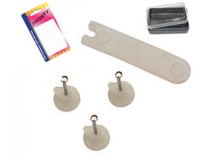 Ganci per quadri tipo blitz trasparenti - in bl.20 pz. - Nessuna Descrizione per questo prodotto