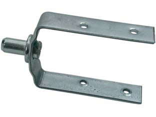 Forcella con perno per rullo legno per avvolgibili - perno ø mm.12, mm.58x120 - in ferro zincato