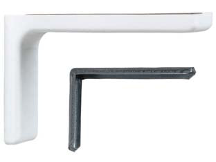 Reggimensole per arredamento bianche - mm.120, spessore mm.10 - in acciaio zincato con rivestimento in plastica