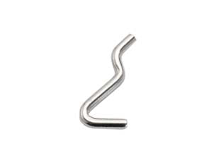 Ganci per pannelli forati n.1 - mm.15x31 - in ferro nichelato