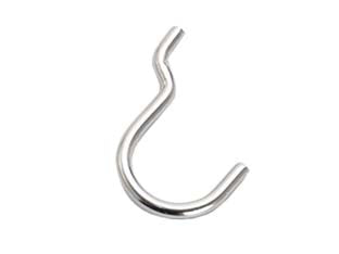 Ganci per pannelli forati n.3 - mm.25x37 - in ferro nichelato