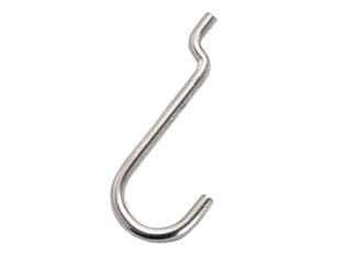 Ganci per pannelli forati n.4 - mm.22x53 - in ferro nichelato