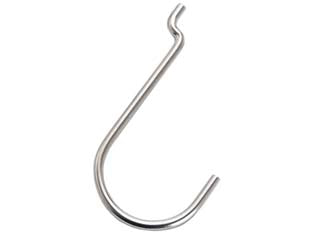 Ganci per pannelli forati n.5 - mm.40x75 - in ferro nichelato