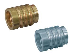 Bussolette filettate - ø mm. 7x9 con filetto ø 5 MA in ottone lucido - per mensoline