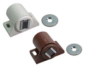 Cricchetto magnetico k6 tondo - mm,30x30x19, in plastica bianco - regolabile