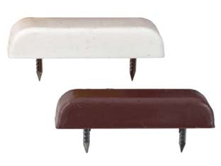 Fermantine fermaporte con 2 chiodi - mm.40x10x7, in plastica bianca - Nessuna Descrizione per questo prodotto