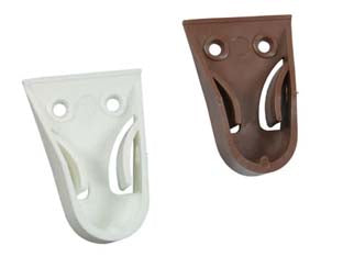 Reggitubo laterale per armadio - colore bianco - in plastica per tubo da ø mm.18