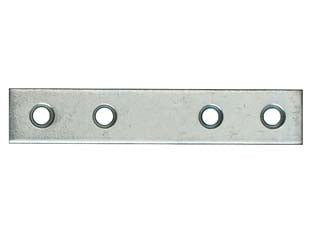 Lastrina dritta 4 fori acciaio zincato - mm.140x15 - spessore mm.2