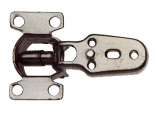 Cerniere con piastrina e vite regolabili - collo alto foro ø mm.35 - in acciaio zincato