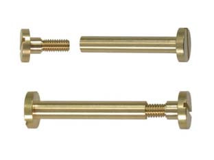 Viti a cannocchiale in ottone - ø mm.6x35h. - testa ø mm.12 - vite ø.mm.5x11 MA - Nessuna Descrizione per questo prodotto