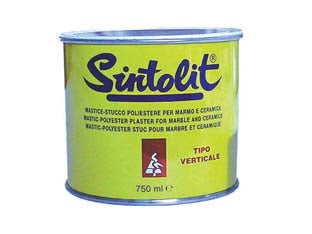 Sintolit stucco per marmo e ceramica in barattolo - ml.750 bianco 'tipo liquido' - in barattolo salda e ricostruisce in pochi minuti parti mancanti del marmo, ceramica, porcellana, stucca pavimenti, ripara pi...