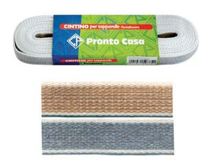 Cintino cotone avana e grigio per avvolgibili in matassine - mt.5,5x mm.22h. in matassina gr.30 per metro - in cotone bicolore, realizzati con filati di cotone con speciale lavorazione dell’anima e dei bordi, che impedisce la sfilacc...