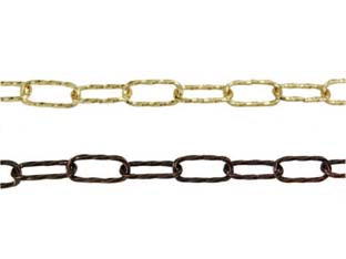 Catena ritorta per lampadari - ø mm.3,5x45x20 in ferro ottonato - Nessuna Descrizione per questo prodotto