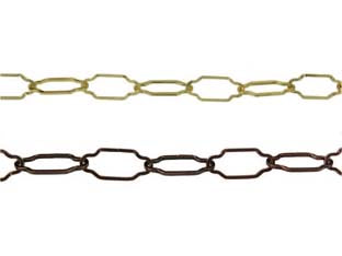 Catena sagomata per lampadari - ø mm.2,5x44x20 in ferro ottonato - Nessuna Descrizione per questo prodotto