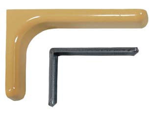 Reggimensole per arredamento frassino - mm.120, spessore mm.10 - in acciaio zincato con rivestimento in plastica