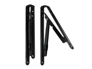 Mensole pieghevoli nere - mm.300x300 colore nero - in acciaio verniciato