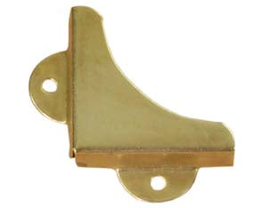 Angoli per cristalli - mm.32x32x8 grande - in acciaio ottonato