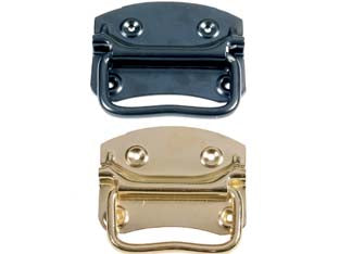 Maniglie per bauli tipo americano snodate - mm.90x85x50h. ottonate - in acciaio
