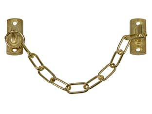 Catenella ritieni per finestra in ottone pesante - mm.150 - in ottone lucido, supporto pesante