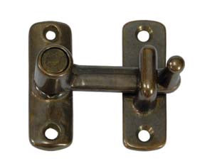 Tavellini a scatto liscio con incontro in ottone bronzato - incontro mm.30h. - mm.50x54h.