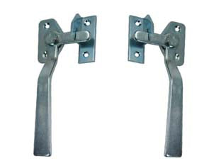 Maniglie a blocco acciaio zincocromato - DX - con incontro