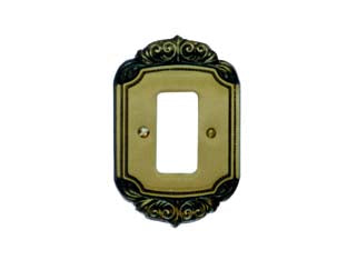 Coprinterruttori presa lavinia piuma in ottone - in ottone fumè