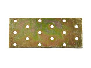 Piastra di giunzione dritta larghezza mm.50 - mm.120x50 - in acciaio tropicalizzato, spessore mm.2,5, fori mm.5