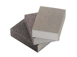 Spugne abrasive a saponetta grinspon - grana grossa 60 - mm.100x66x26h. - spugna sintetica semirigida abrasiva su quattro lati, ideale per lavorazionei di sgrossatura e finitura a secco e ad umido su...