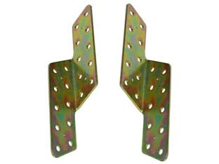 Piastra di giunzione angolare sfalsata - SX - mm.30x170 spessore mm.2 in acciaio tropicalizzato